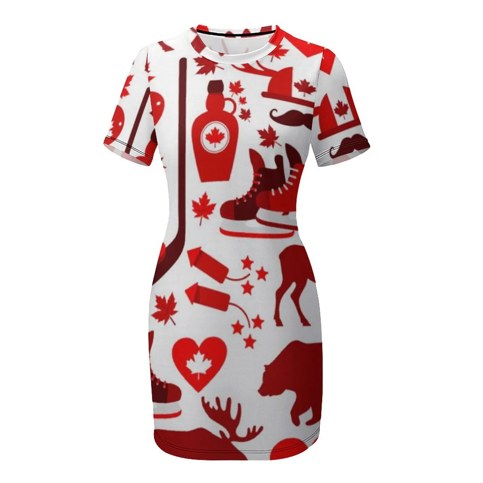 All Things Canada Pattern Shor - Summer Clothing Women Canada ulasan dan harga