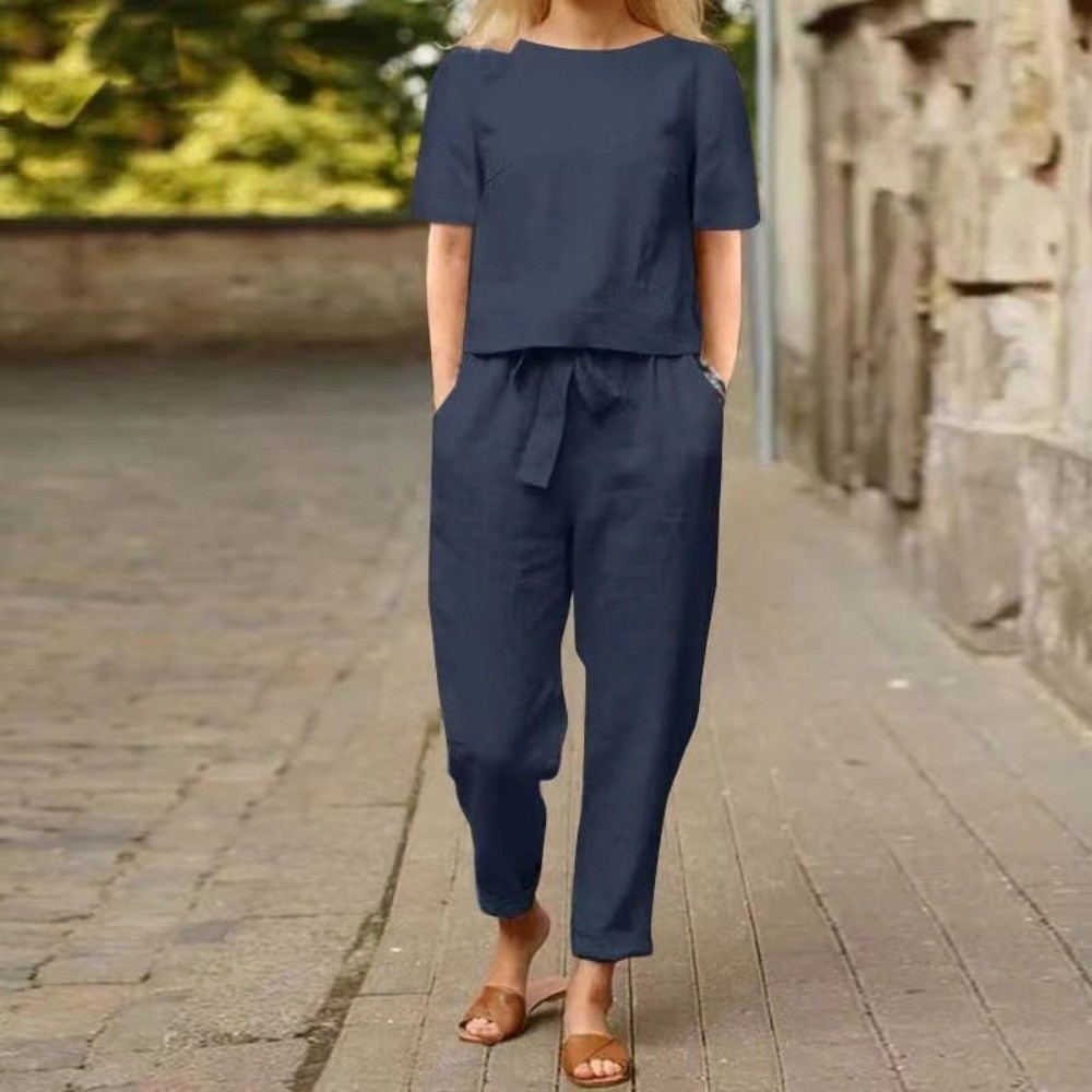 Half-sleeved Women's Cotton Li - Summer Linen Clothing For Women ulasan dan harga