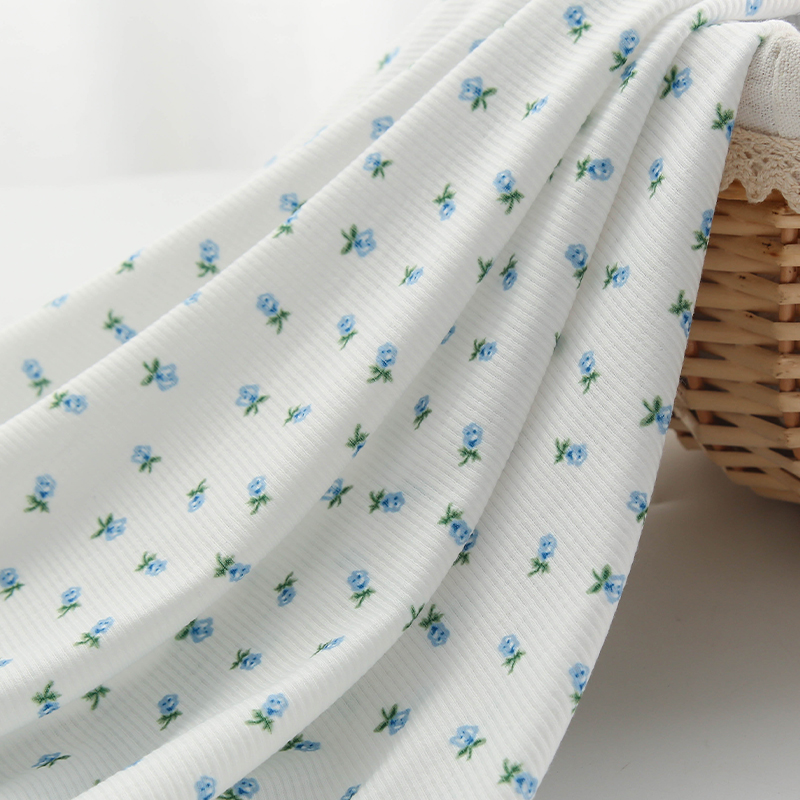 45x140cm Elastic 2X2 Knitted R - Summer Clothing Material ulasan dan harga