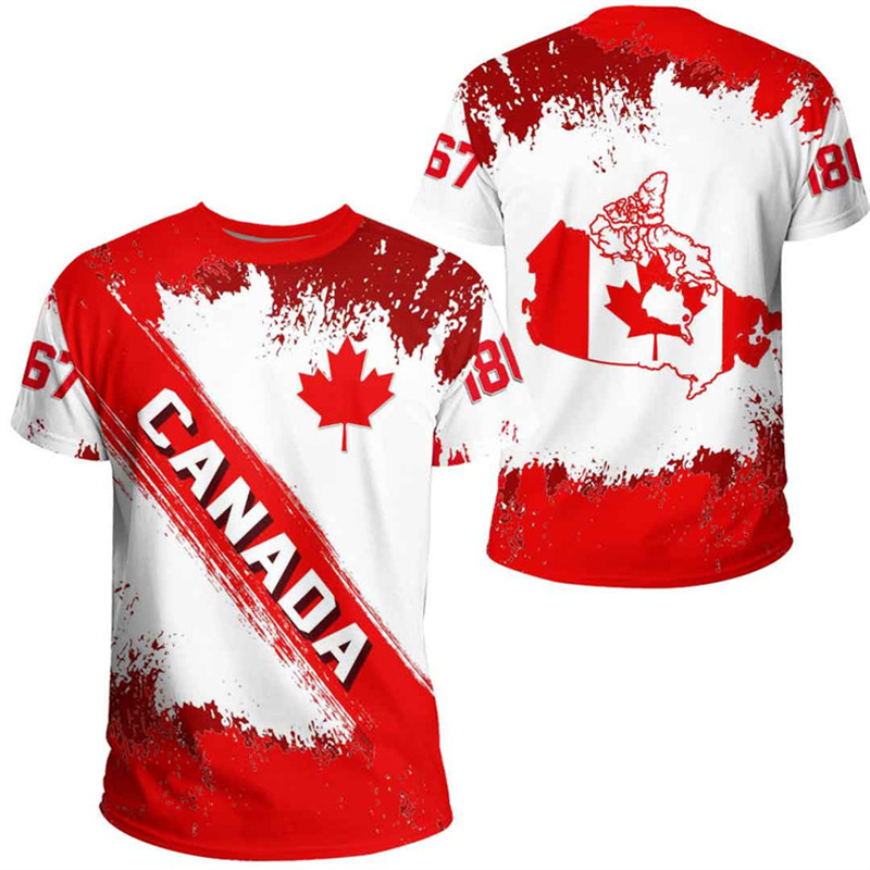 Canada Day T-shirt Canadian Fl - Summer Clothing Women Canada ulasan dan harga